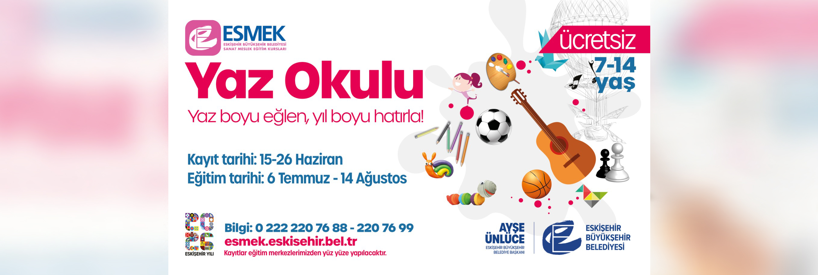 7-14 YA� �OCUKLAR ���N 'YAZ OKULU' KURS KAYITLARI BA�LADI! 